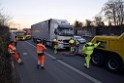 VU LKW A 4 Rich Aachen hinter Rodenkirchener Bruecke P17